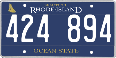 RI license plate 424894