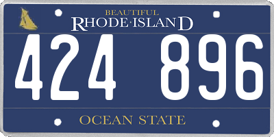 RI license plate 424896