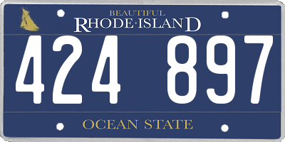 RI license plate 424897