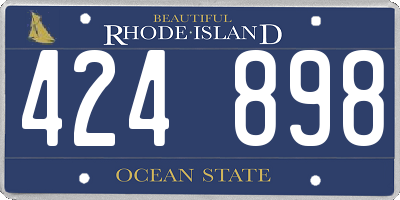 RI license plate 424898