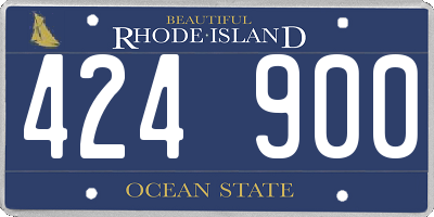 RI license plate 424900
