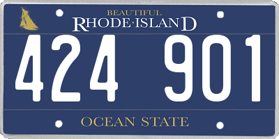 RI license plate 424901