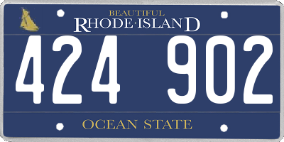 RI license plate 424902