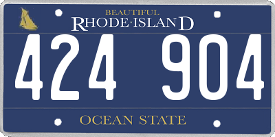 RI license plate 424904