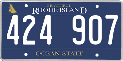 RI license plate 424907