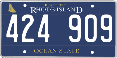 RI license plate 424909