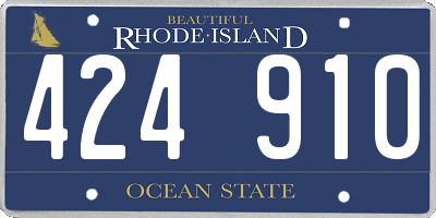 RI license plate 424910