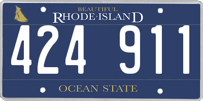 RI license plate 424911