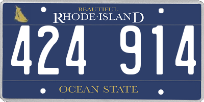 RI license plate 424914