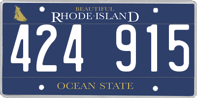 RI license plate 424915