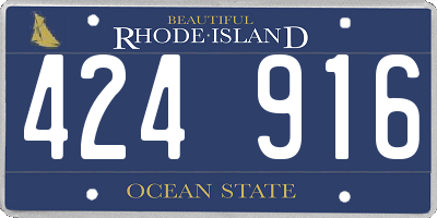 RI license plate 424916