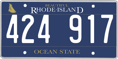 RI license plate 424917
