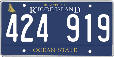 RI license plate 424919