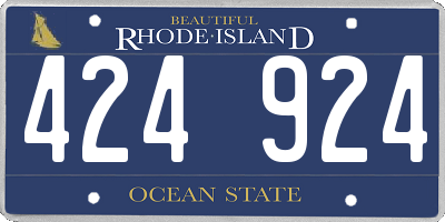 RI license plate 424924