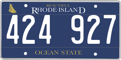 RI license plate 424927