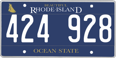 RI license plate 424928