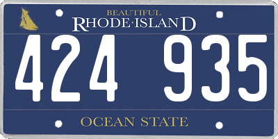 RI license plate 424935