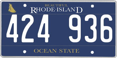 RI license plate 424936
