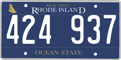 RI license plate 424937