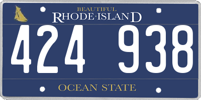 RI license plate 424938