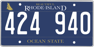 RI license plate 424940