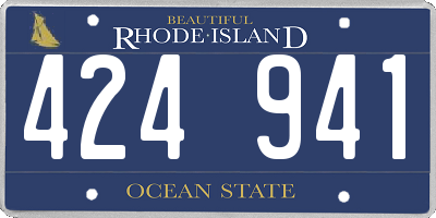 RI license plate 424941
