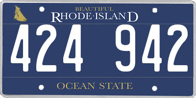 RI license plate 424942