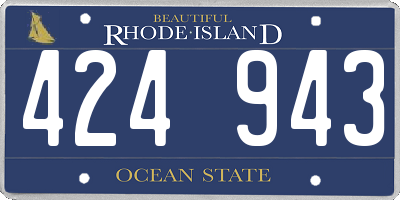 RI license plate 424943