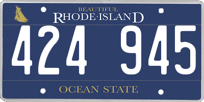 RI license plate 424945