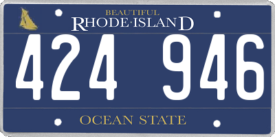 RI license plate 424946