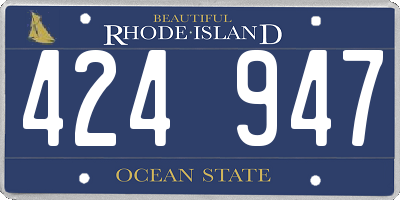 RI license plate 424947