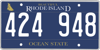 RI license plate 424948
