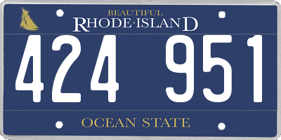 RI license plate 424951