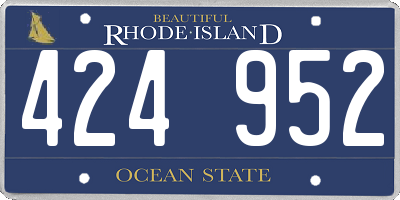 RI license plate 424952