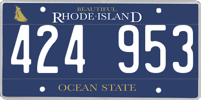 RI license plate 424953