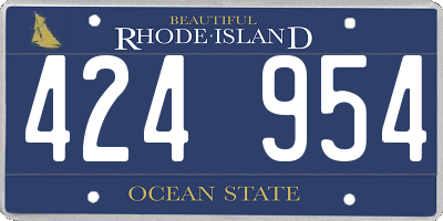 RI license plate 424954