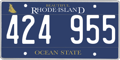 RI license plate 424955