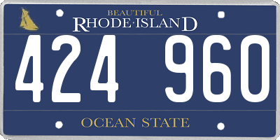 RI license plate 424960
