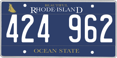 RI license plate 424962