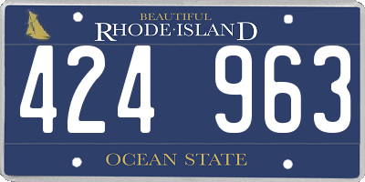 RI license plate 424963