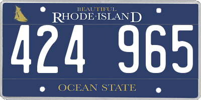 RI license plate 424965