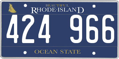 RI license plate 424966