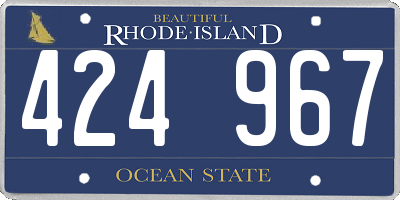 RI license plate 424967