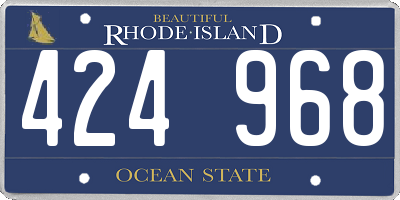 RI license plate 424968