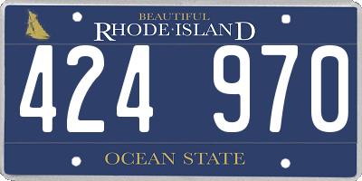 RI license plate 424970