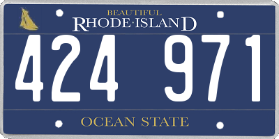 RI license plate 424971