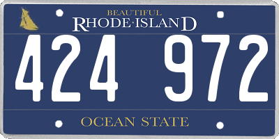 RI license plate 424972