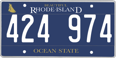 RI license plate 424974