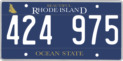 RI license plate 424975
