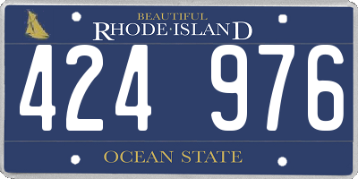 RI license plate 424976